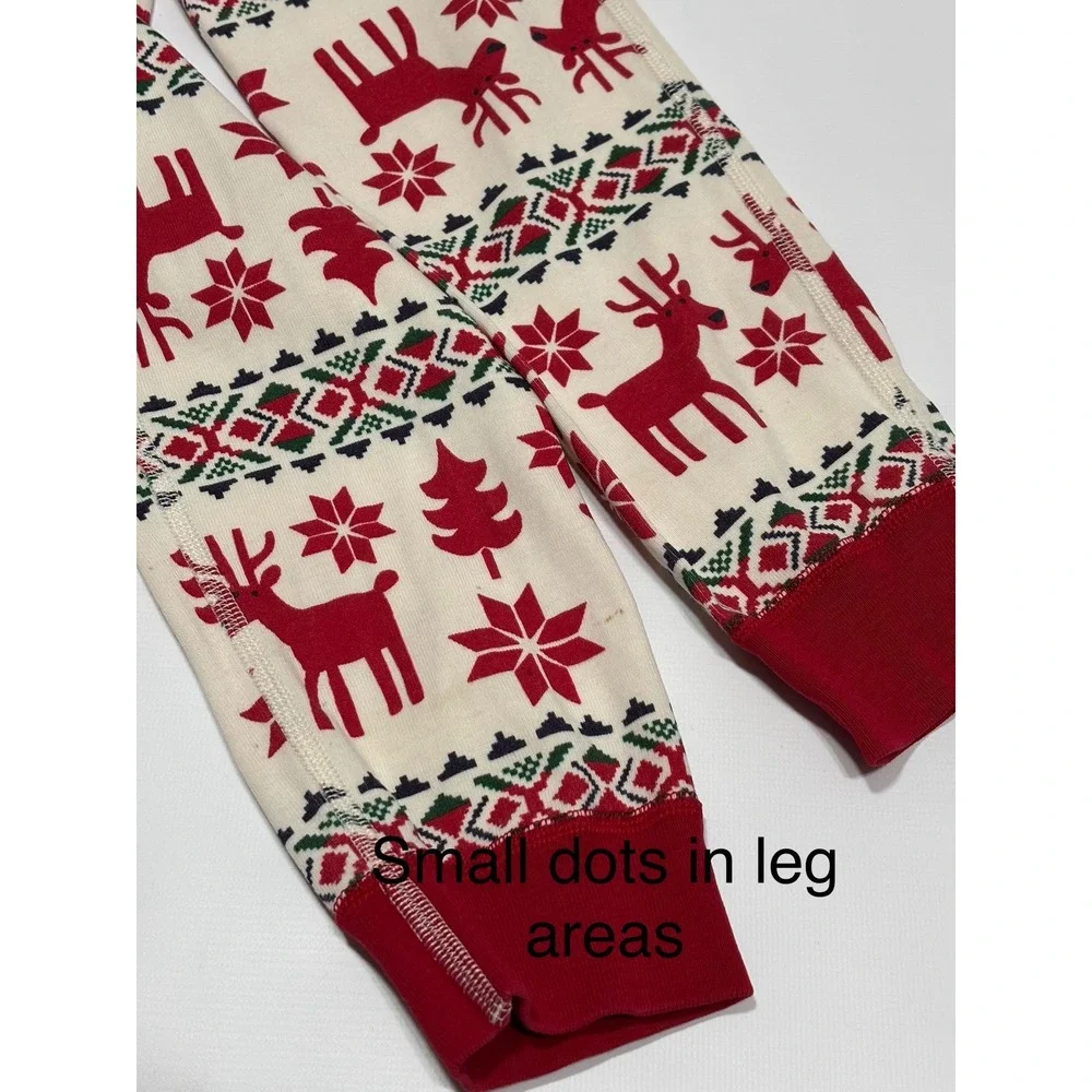 Hanna Andersson Kids Christmas Pajama Set Reindeer Holiday 150/Size 12‎